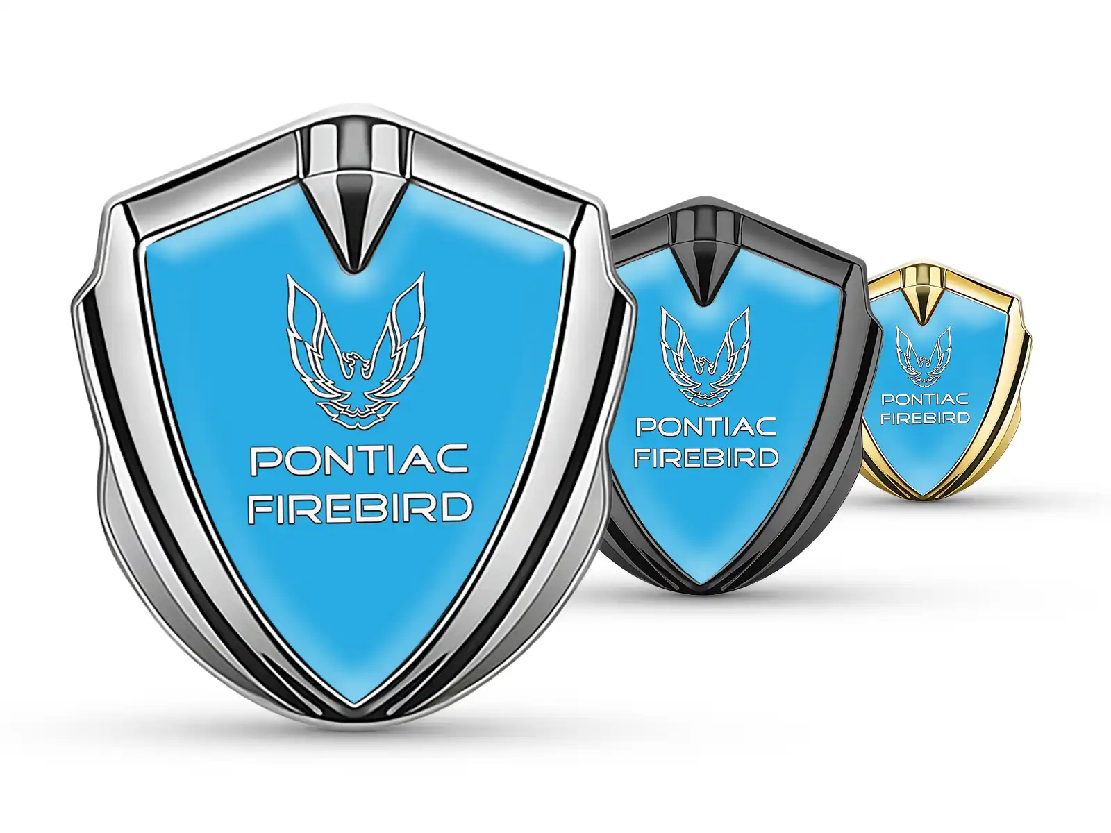 Pontiac Emblem Silicon Badge Racing Look Glossy Finish